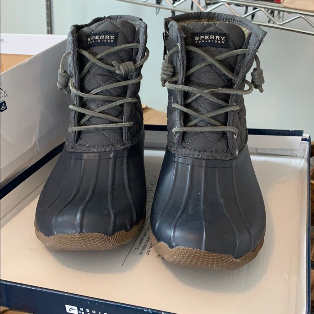 Blue Sperry Rain Boots